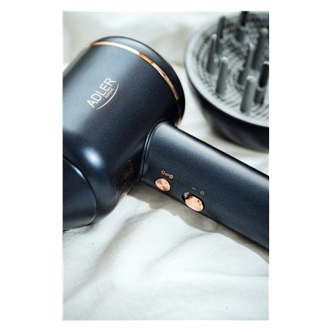 Adler Hair Dryer | AD 2270 SUPERSPEED | 1600 W | Number of temperature settings 3 | Ionic function | Diffuser nozzle | Black - 13